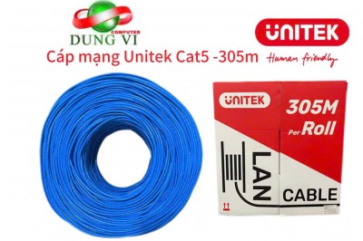 Cáp Mạng CAT5E UNITEK C18141BL 305M